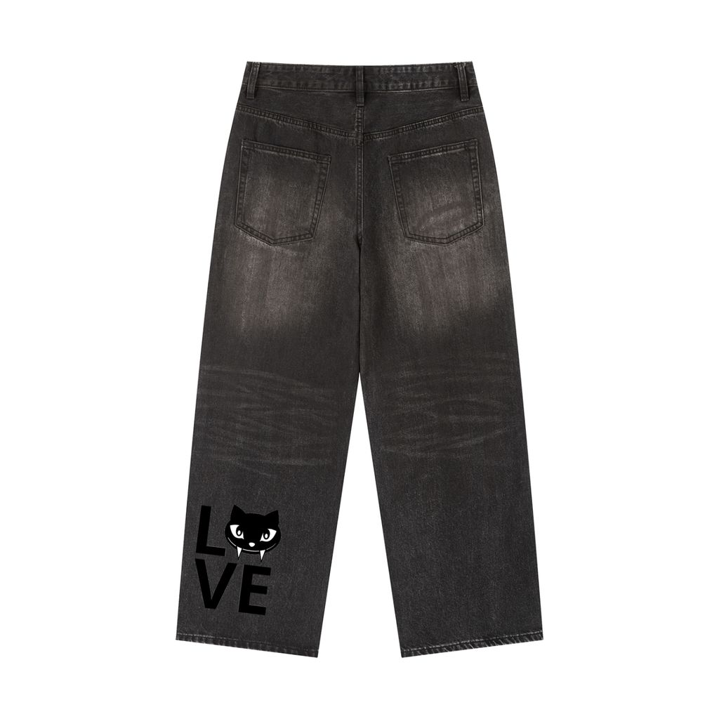 Vintage Wash Heavyweight Denim Jeans