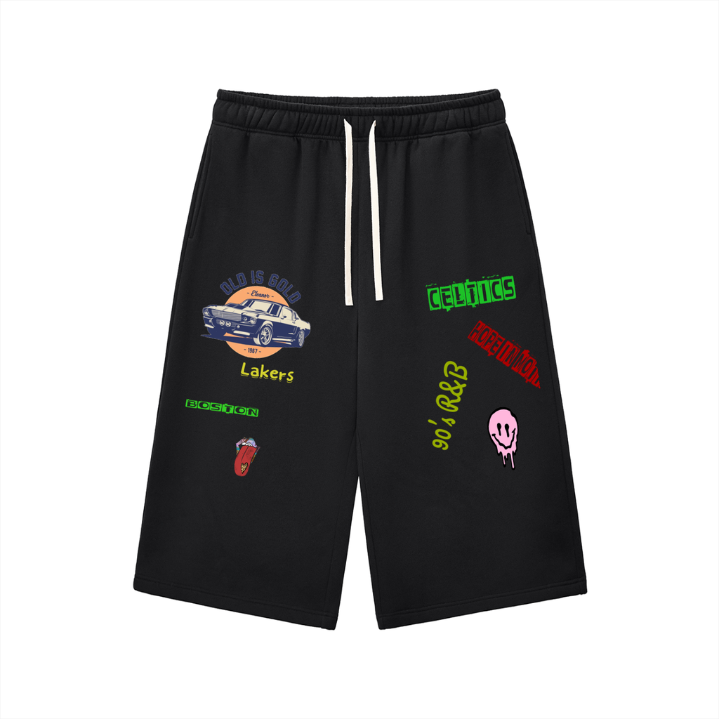 Relaxed Drawstring Three-quarter Sweatpants