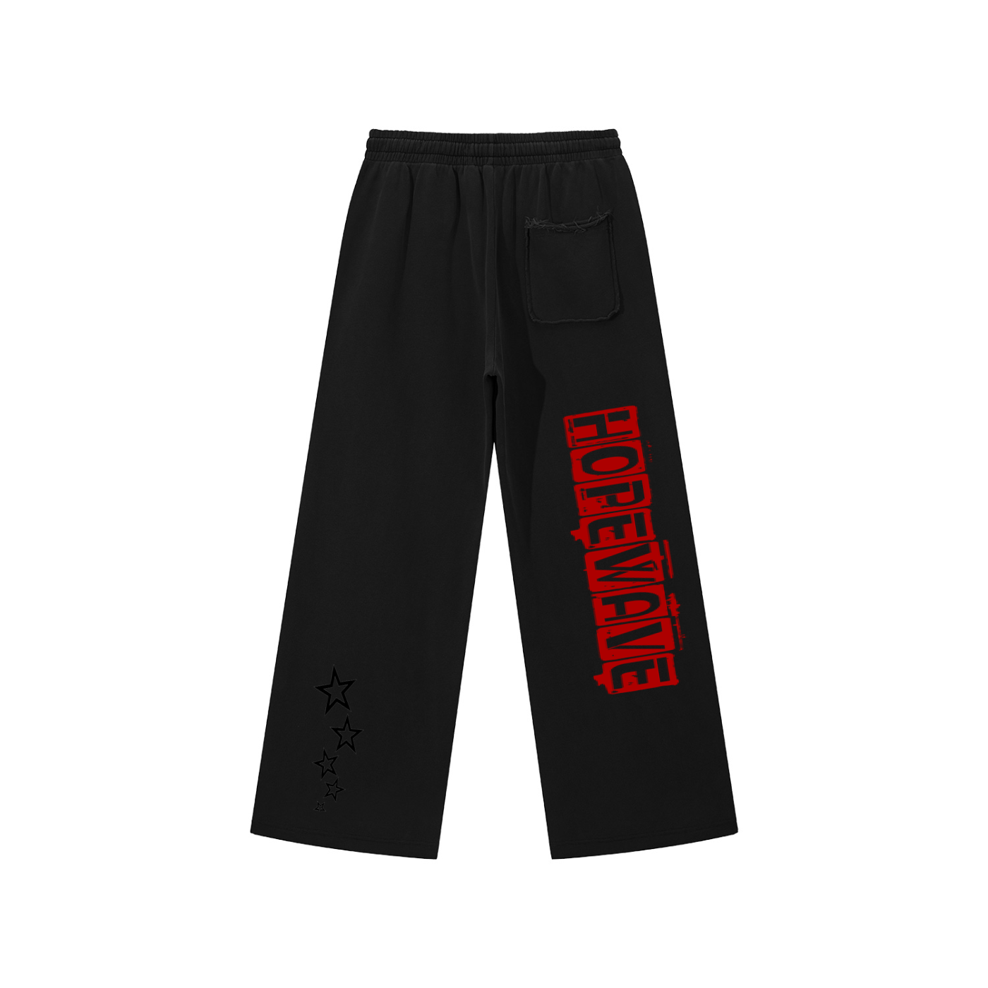 Snow Washed Raw Edge Sweatpants
