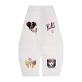 Vertical Stripe Drawstring Barrel Pants