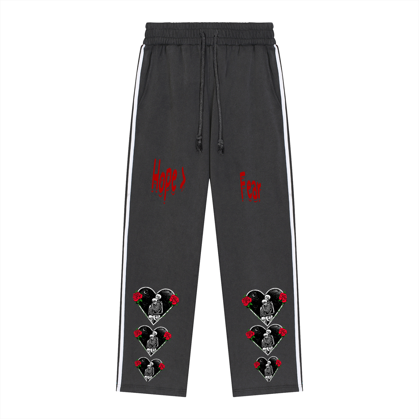 Snow Washed Contrast Tape Sweatpants