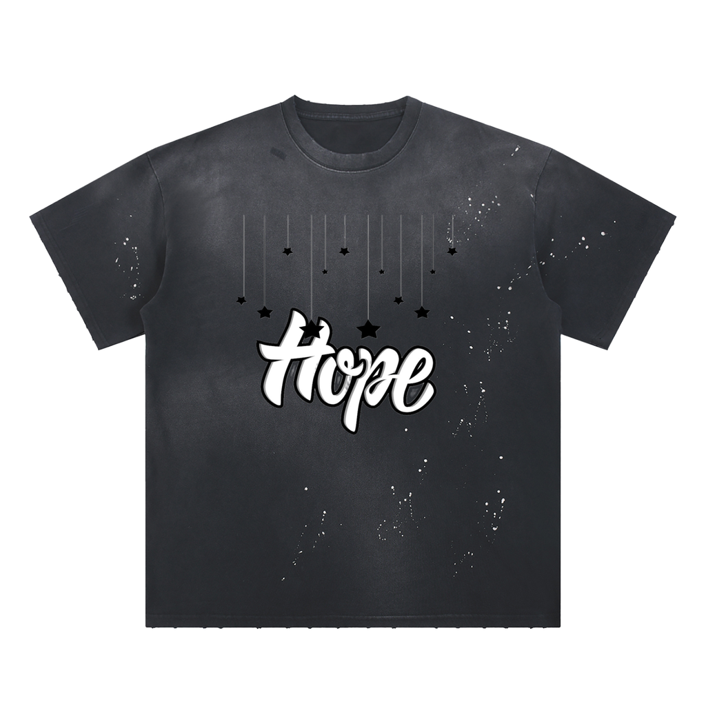 Hand-Frayed Sunfade Paint Splatter T-Shirt