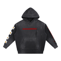 Vintage Washed Frayed Fleece Hoodie