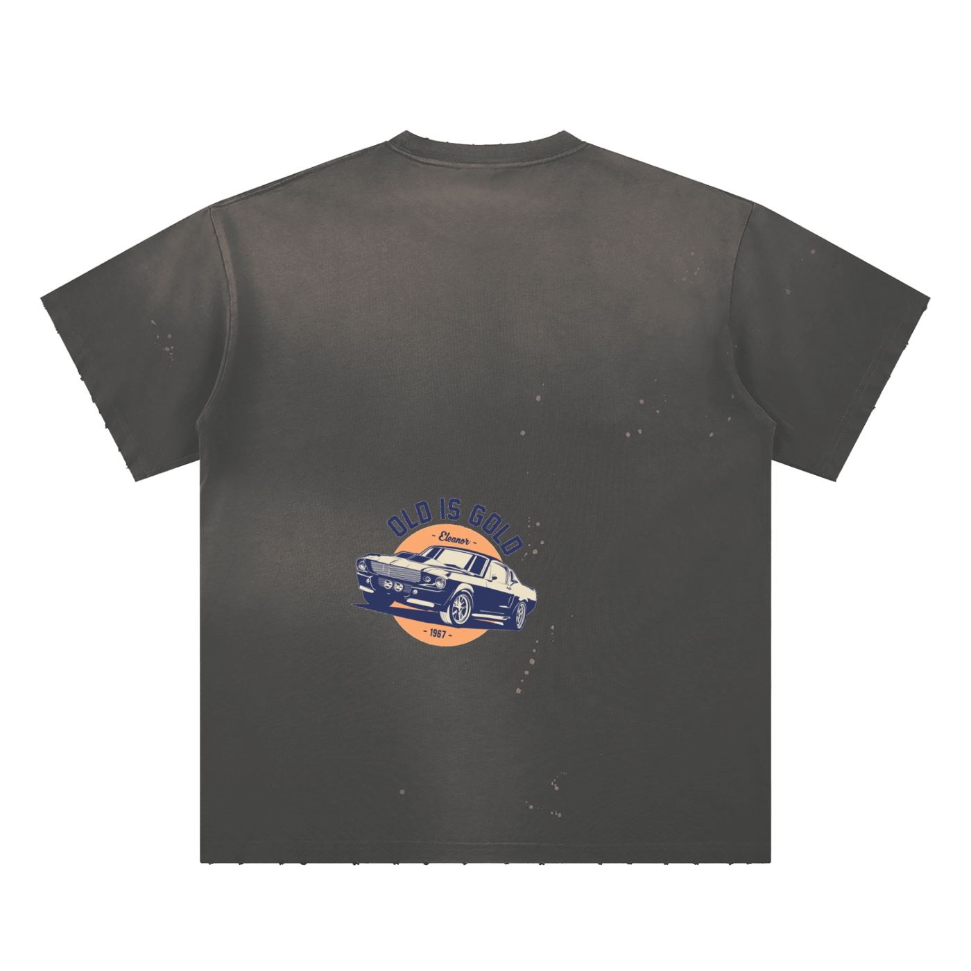 Hand-Frayed Sunfade Paint Splatter T-Shirt