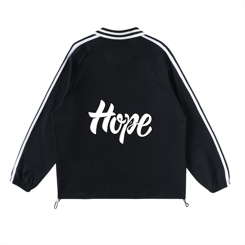 Contrast Striped Lapel Collar Sweatshirt