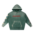 Vintage Washed Frayed Fleece Hoodie