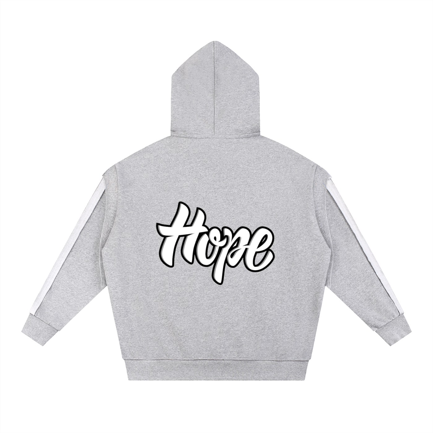 Contrast Tape Raw Edge Double Layered Hoodie