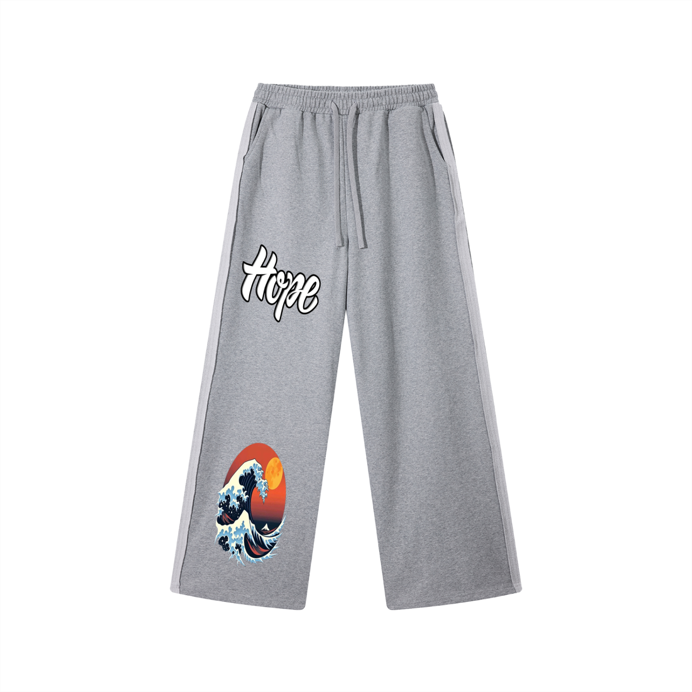 Contrast Tape Straight-Leg Sweatpants
