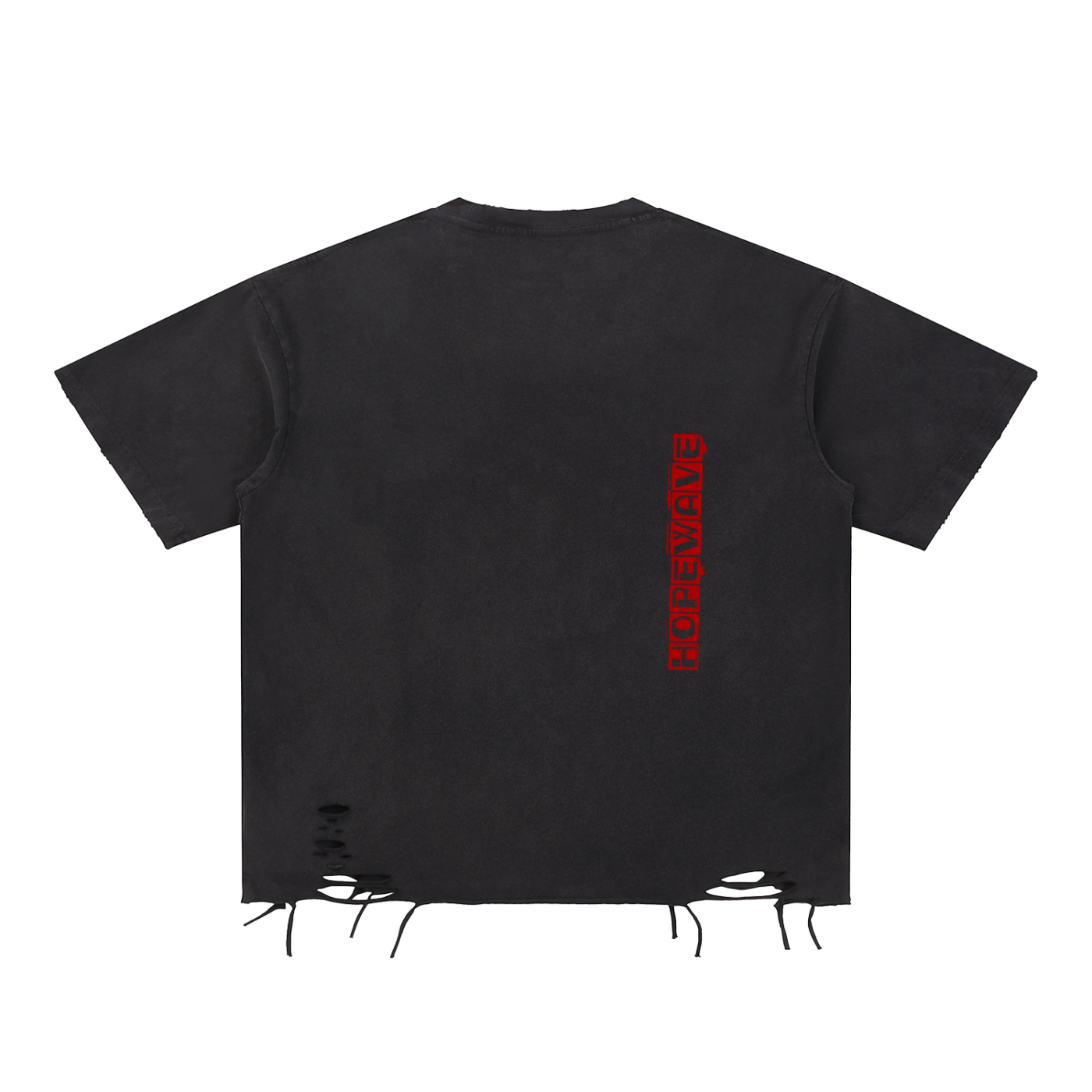 Snow Washed Raw-Hem T-Shirt