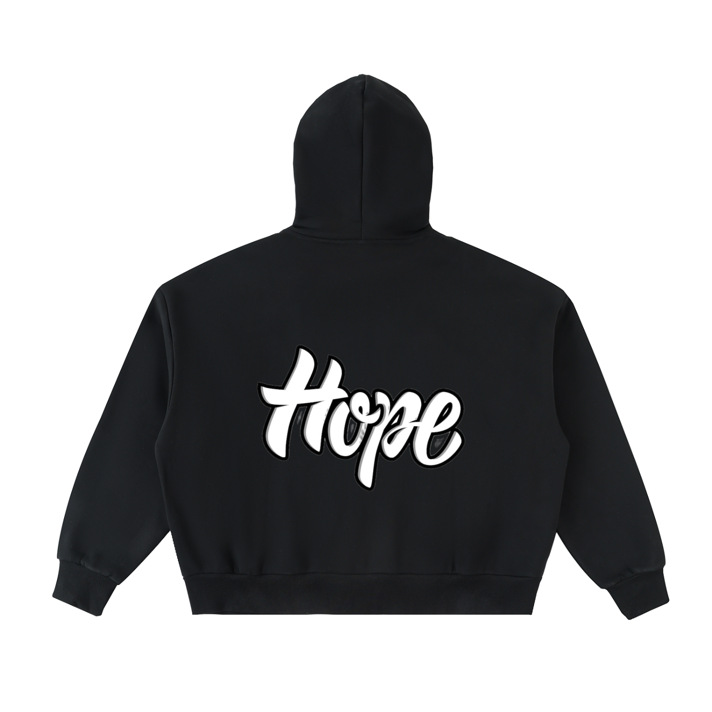 Fleeced Full-Zip Boxy Hoodie