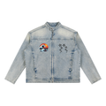 Vintage Wash Zip Denim Jacket