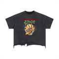 Vintage Wash Boxy Distressed Hem T-Shirt