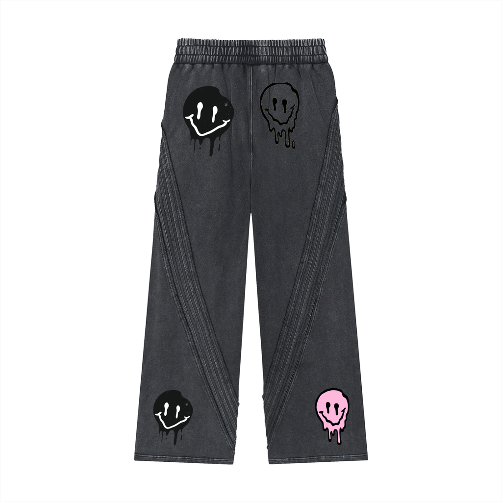 Snow Washed Tape Raw Edge Sweatpants
