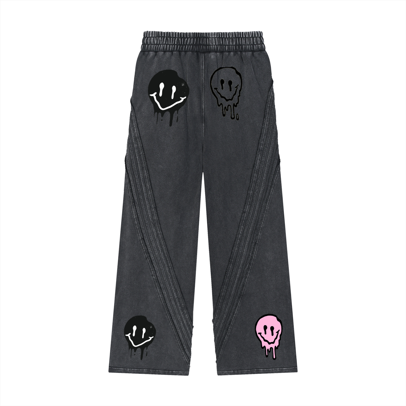 Snow Washed Tape Raw Edge Sweatpants