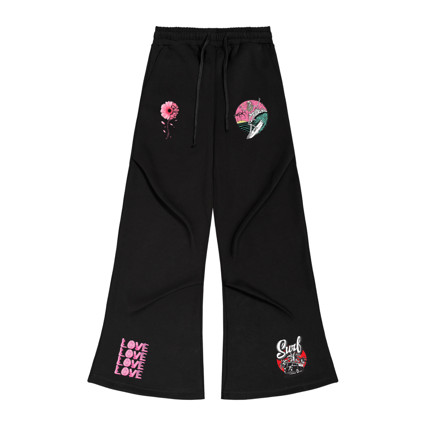Wide Leg Drawstring Sweatpants