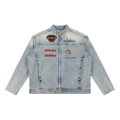 Vintage Wash Zip Denim Jacket