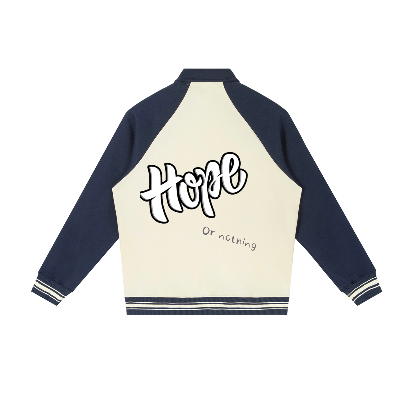 Contrast Raglan Sleeve Baseball Jacket