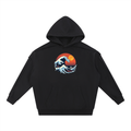 Contrast Tape Raw Edge Double Layered Hoodie