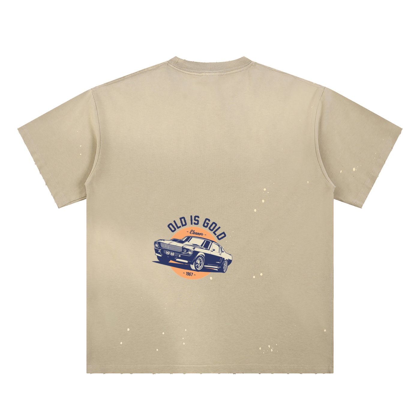 Hand-Frayed Sunfade Paint Splatter T-Shirt
