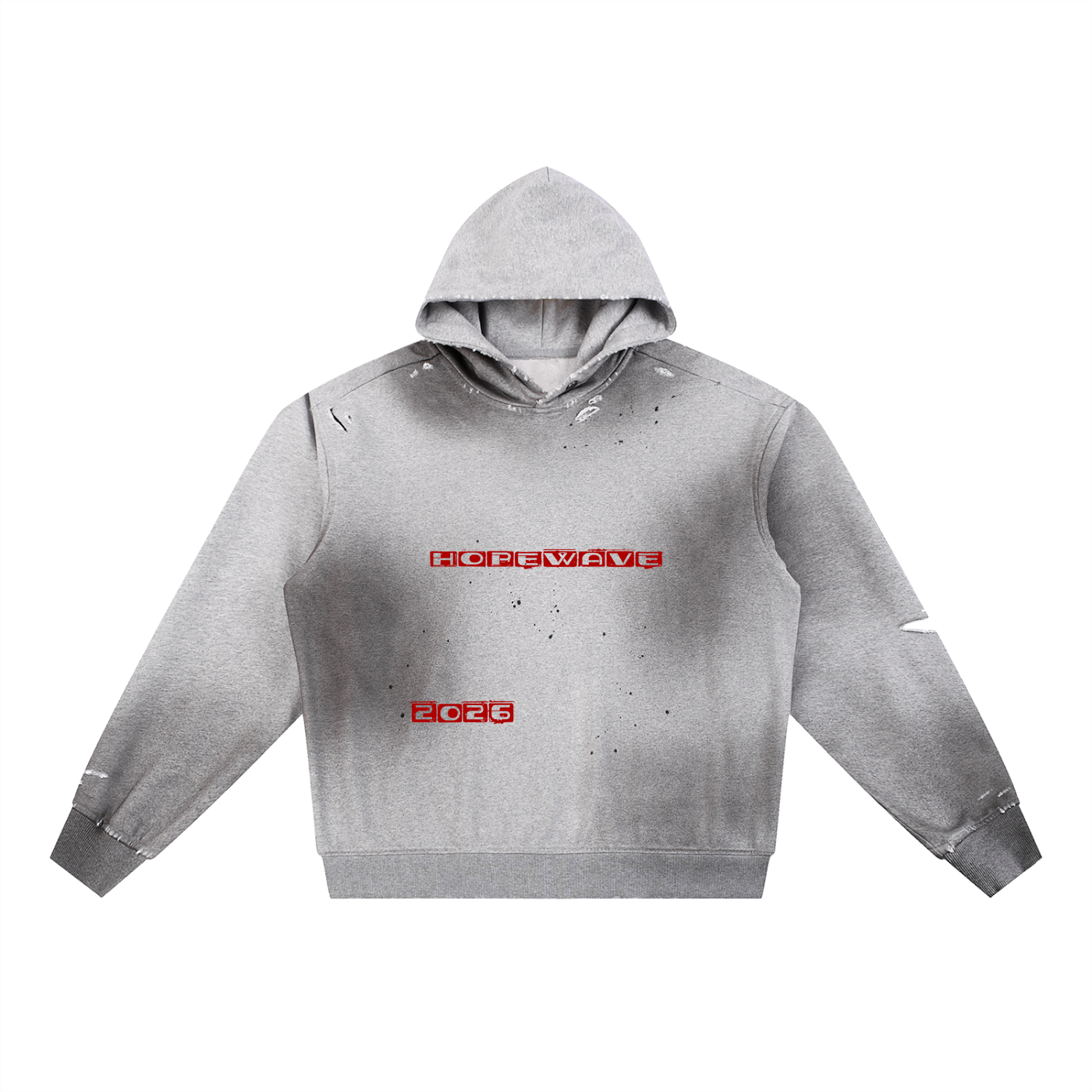 Sun Fade Frayed Fleece Hoodie