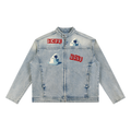 Vintage Wash Zip Denim Jacket