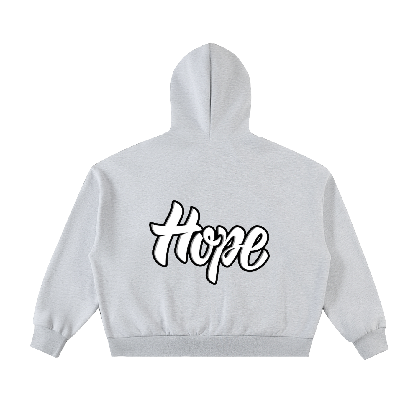 Fleeced Full-Zip Boxy Hoodie