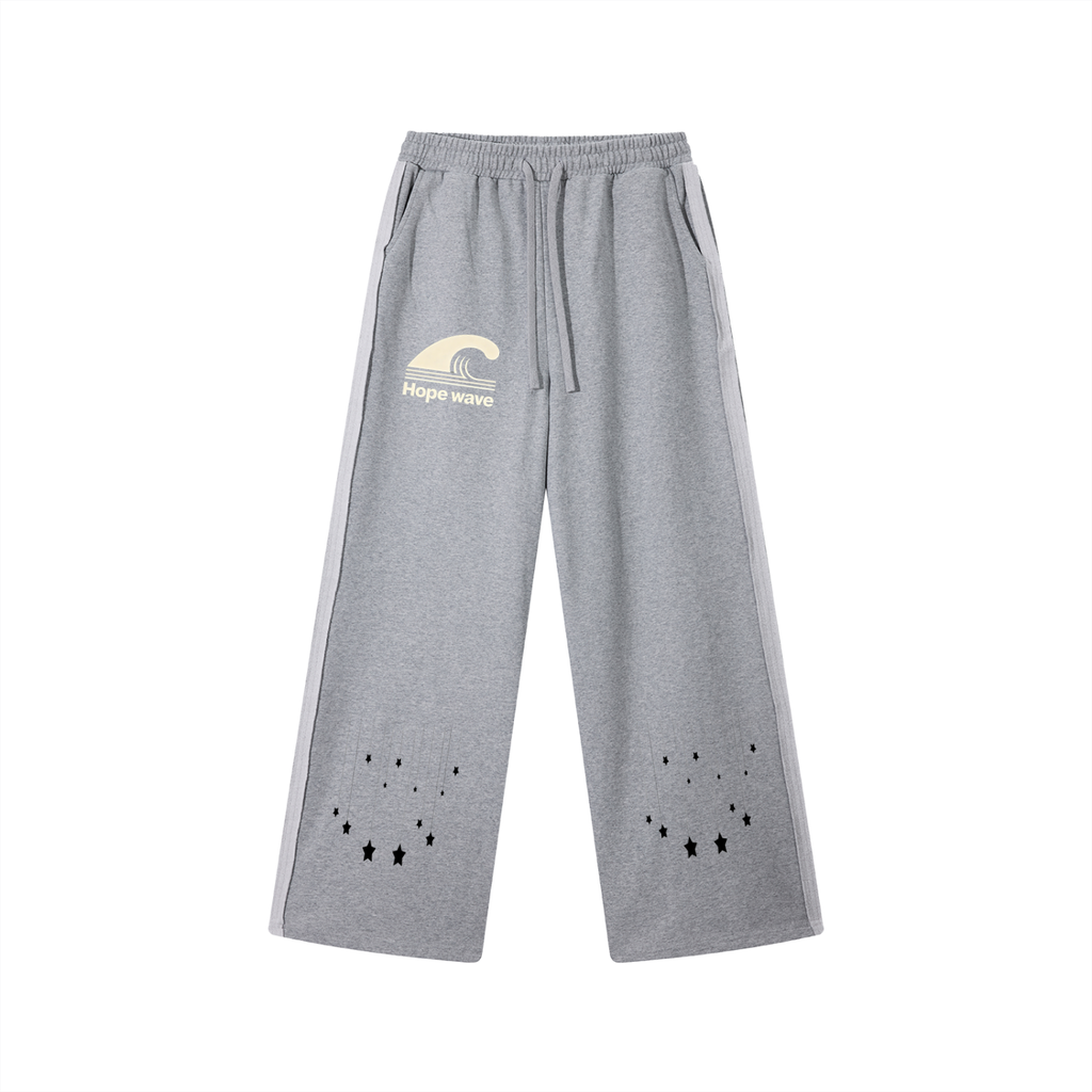 Contrast Tape Straight-Leg Sweatpants