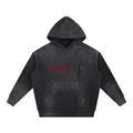 Vintage Washed Frayed Fleece Hoodie